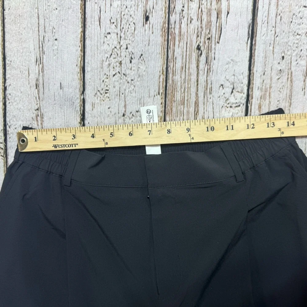 Alo Yoga Black Wide Leg Cropped Trouser Women's Medium Stretch Casual Travel